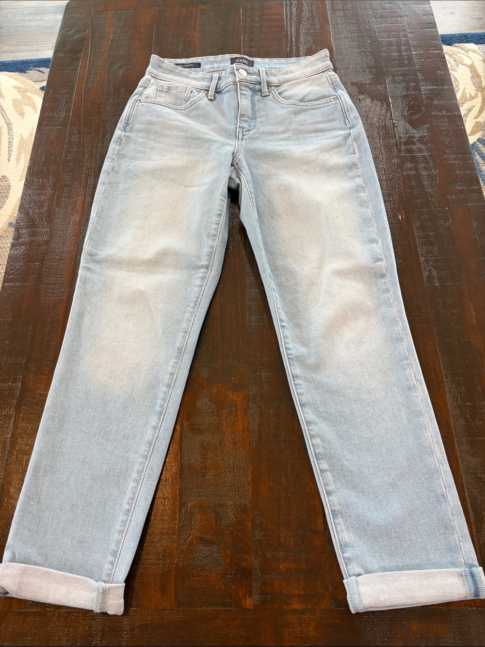 NYDJ Girlfriend Jeans with Liftxtuck Technology Color Dunes Size 00